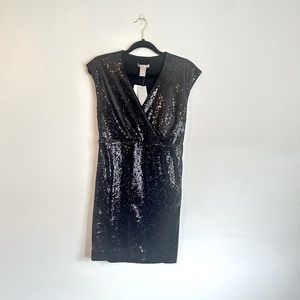 Joan Vass Designer Dresses NWT Sequin Mini LBD Size: XS Updated Sportswear